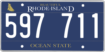 RI license plate 597711