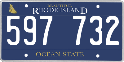 RI license plate 597732
