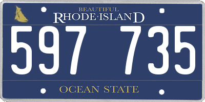 RI license plate 597735