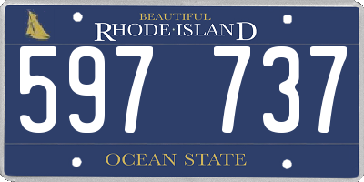 RI license plate 597737