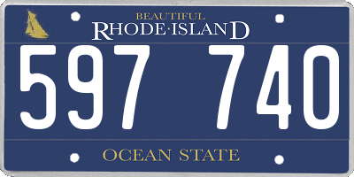 RI license plate 597740