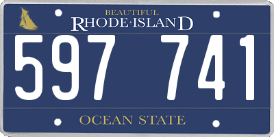RI license plate 597741