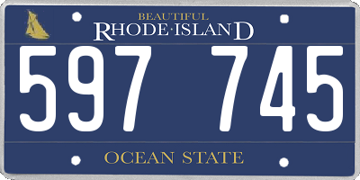 RI license plate 597745