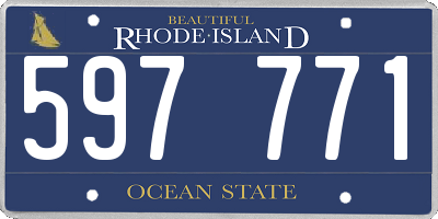 RI license plate 597771