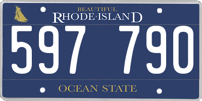 RI license plate 597790