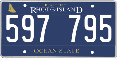 RI license plate 597795