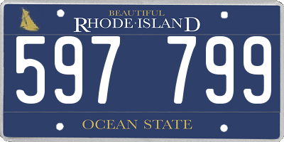 RI license plate 597799