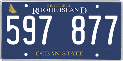 RI license plate 597877
