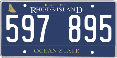 RI license plate 597895