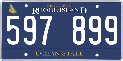 RI license plate 597899