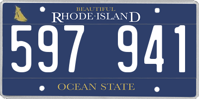 RI license plate 597941