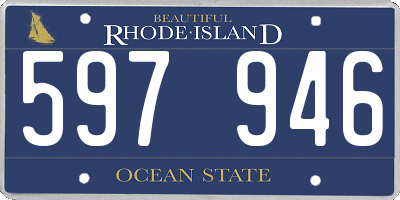 RI license plate 597946