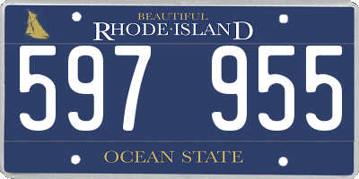 RI license plate 597955