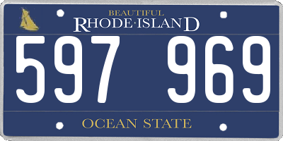 RI license plate 597969