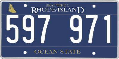 RI license plate 597971