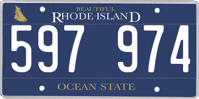 RI license plate 597974