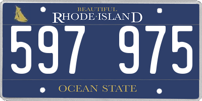 RI license plate 597975