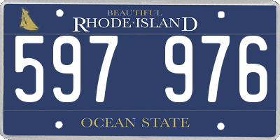 RI license plate 597976