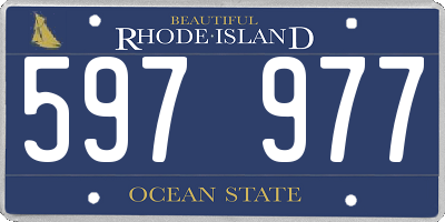 RI license plate 597977