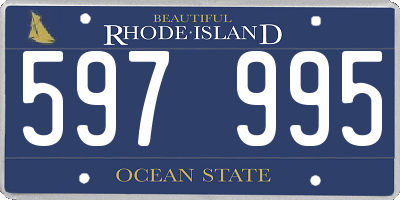 RI license plate 597995
