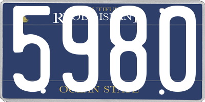 RI license plate 5980