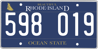 RI license plate 598019