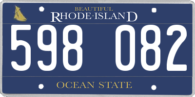 RI license plate 598082