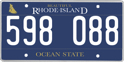 RI license plate 598088