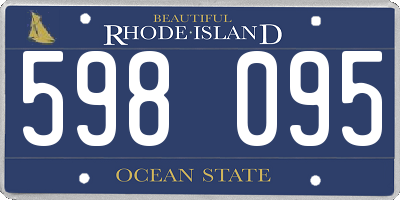RI license plate 598095