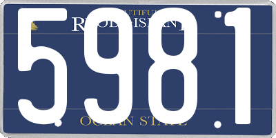 RI license plate 5981