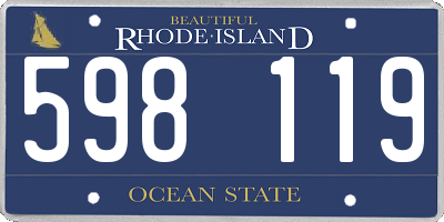 RI license plate 598119