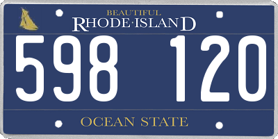 RI license plate 598120
