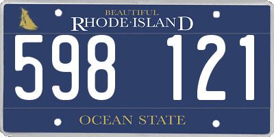 RI license plate 598121