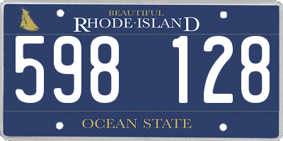 RI license plate 598128