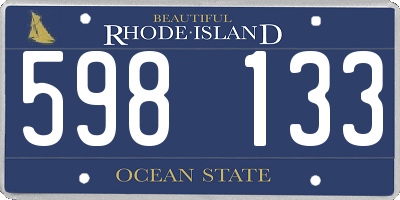 RI license plate 598133