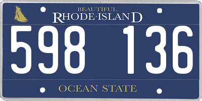 RI license plate 598136