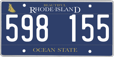 RI license plate 598155