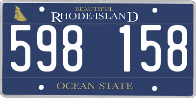 RI license plate 598158