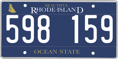 RI license plate 598159