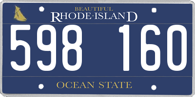 RI license plate 598160