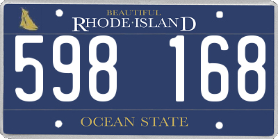 RI license plate 598168
