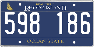RI license plate 598186