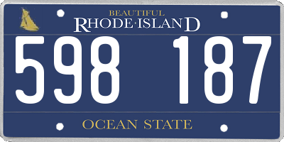 RI license plate 598187