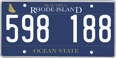 RI license plate 598188