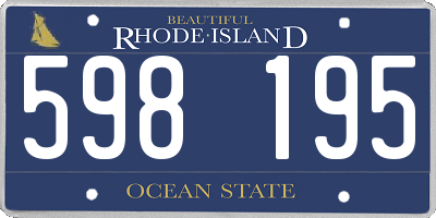 RI license plate 598195