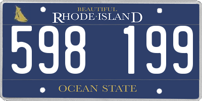 RI license plate 598199
