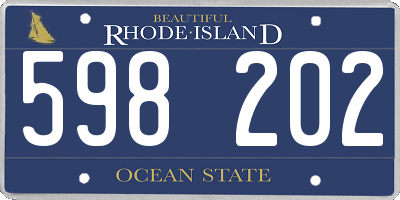 RI license plate 598202