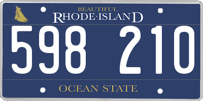 RI license plate 598210
