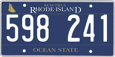 RI license plate 598241