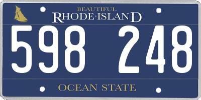 RI license plate 598248